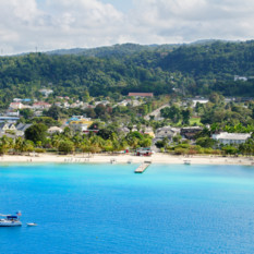 view of ocean and beach in caribbean