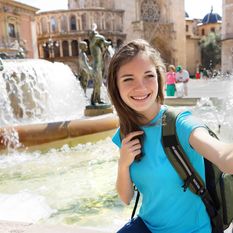 taking a selfie in Rome