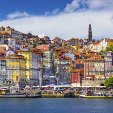 colourful porto houses in portugal