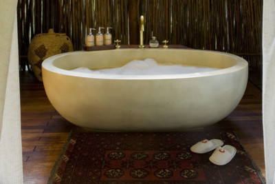 Interior of bathroom at Selinda Camp in Botswana