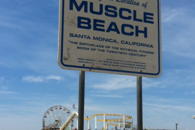 The Muscle Beach Sign, California