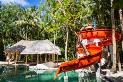 swimming pool slide