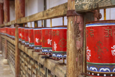 Red Prayer Wheels