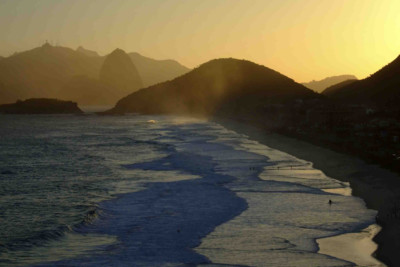 Sunset over beach