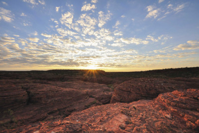 sunrise in Uluru in Australia