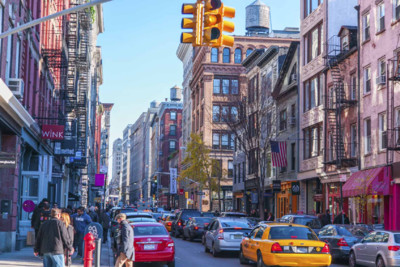 streets and high rise buildings of Soho