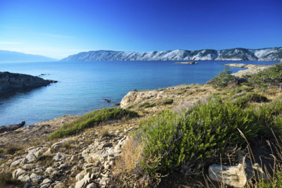 aerial view of Croatian coast