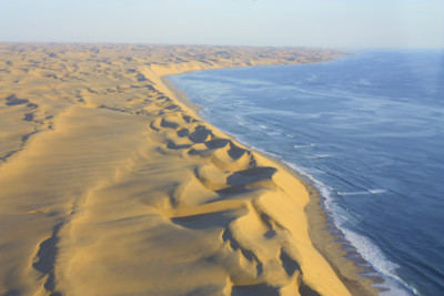 Aerial view of the Skeleton Coast