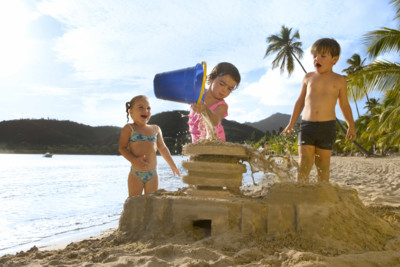 kids playing carlisle bay