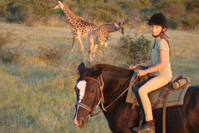 horseback safari child