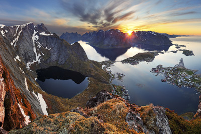 View across the Lofoten Archipelago