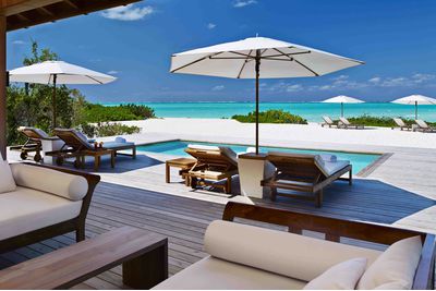 Parrot Cay hotel, beach view