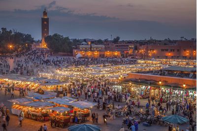 Night market in Marrakech, Morrocco