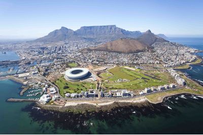 An aerial view of Cape Town, South Africa