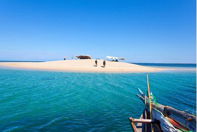 Mozambique boat and island