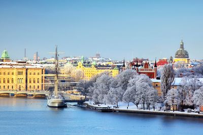 stockholm port in winter