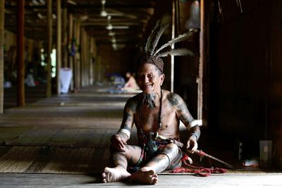 An Iban tribe man