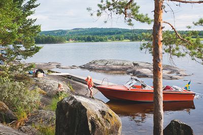 summer kayaking in sweden