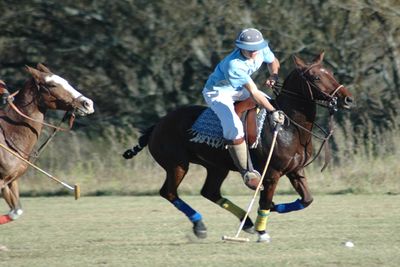 playing polo