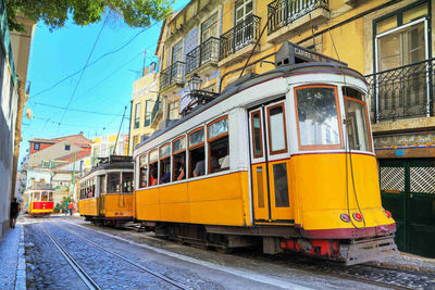 lisbon yellow tram