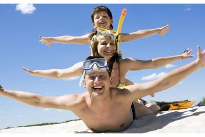 family holiday with Sharky & George