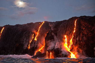 volcano and lava in Hawaii