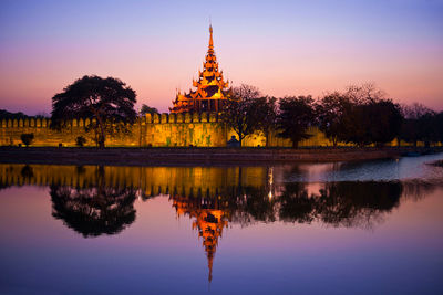 myanmar mandalay palace night
