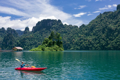 kayaking on cheow lan lake