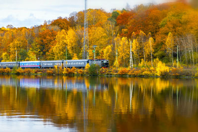 Train in Sweden during Autumn