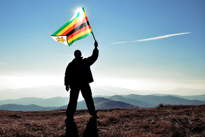 flying zimbabe flag