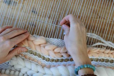 Weaving On A Loom