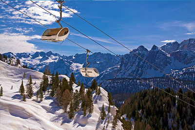 Ski Lift Over The Dolomites