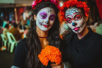 Ladies Painted for Day of the Dead