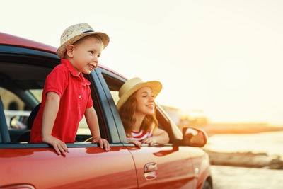 Children in car