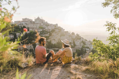 couple sunset provence