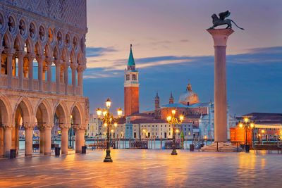 St Marks Square Venice at night