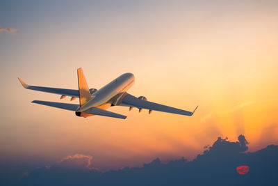 plane sunset