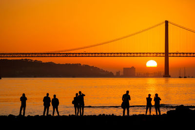 bridge sunset lisbon