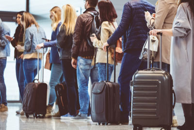 Queue at airport