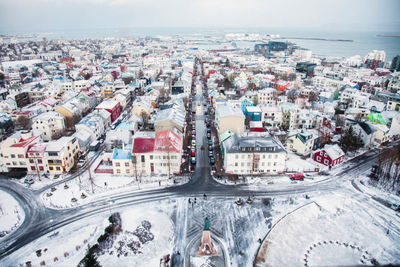 Iceland city in winter