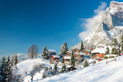 Switzerland snowy mountains