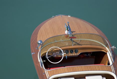 Wooden speedboat