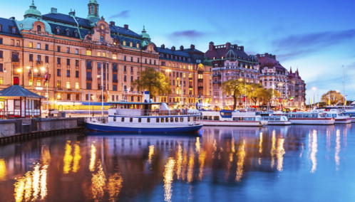 The Stockholm Waterfront at Dusk