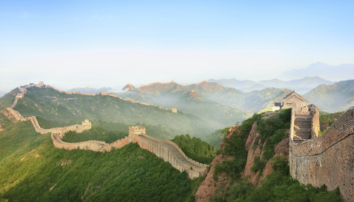 The Great Wall Stretching over the Hills - China