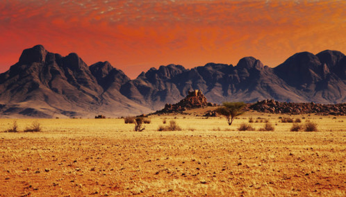Desert rocks and dunes