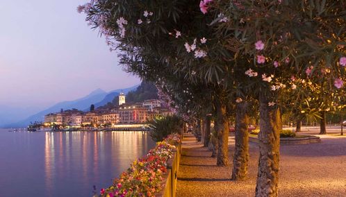 Italy lakes at dusk