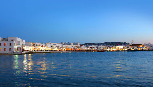 Mykonos at night