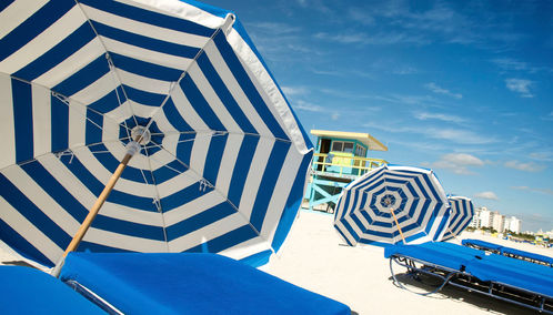 Miami beach umbrellas