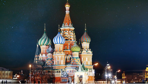 St Basils at night in Moscow