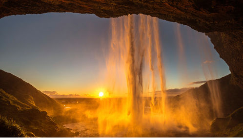 Seljalandsfoss waterfall in Southern Iceland